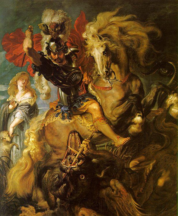 Peter Paul Rubens St George and the Dragon Norge oil painting art